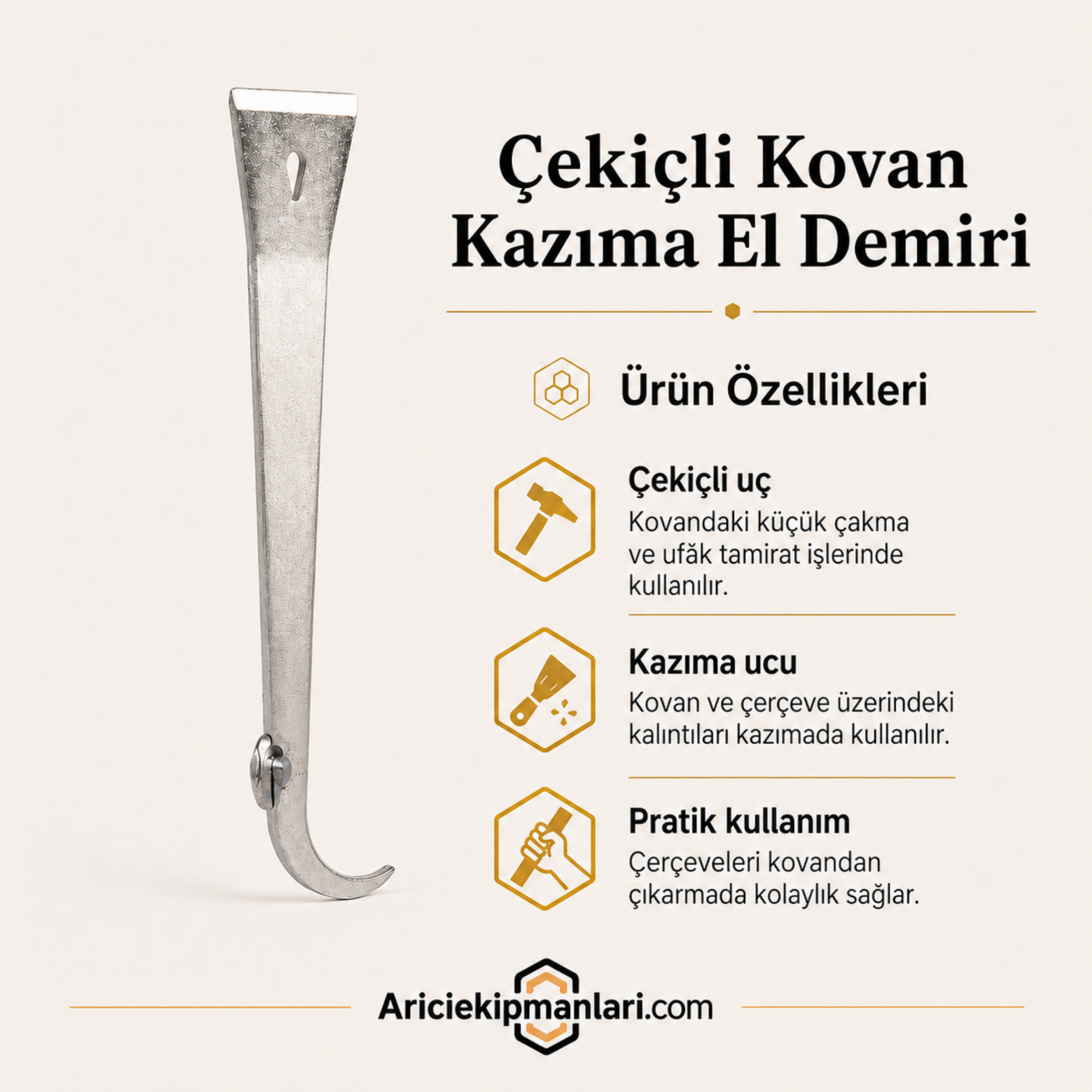 Çekiçli Kovan Kazıma El Demiri