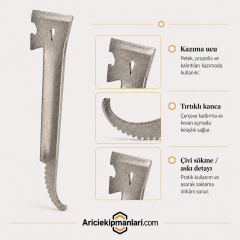 J Tipi Çerçeve Kaldırma ve Kazıma El Demiri