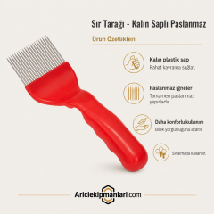 Sır Tarağı - Kalın Saplı Paslanmaz