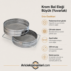 Krom Bal Eleği Büyük (Yuvarlak)