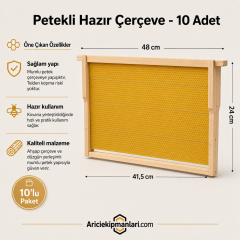 Hazır Petekli Ahşap Çerçeve - 10'lu Paket