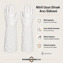 Arıcı Eldiveni - Nitril Uzun Dirsek