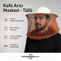 Kafa Arıcı Maskesi - Tüllü